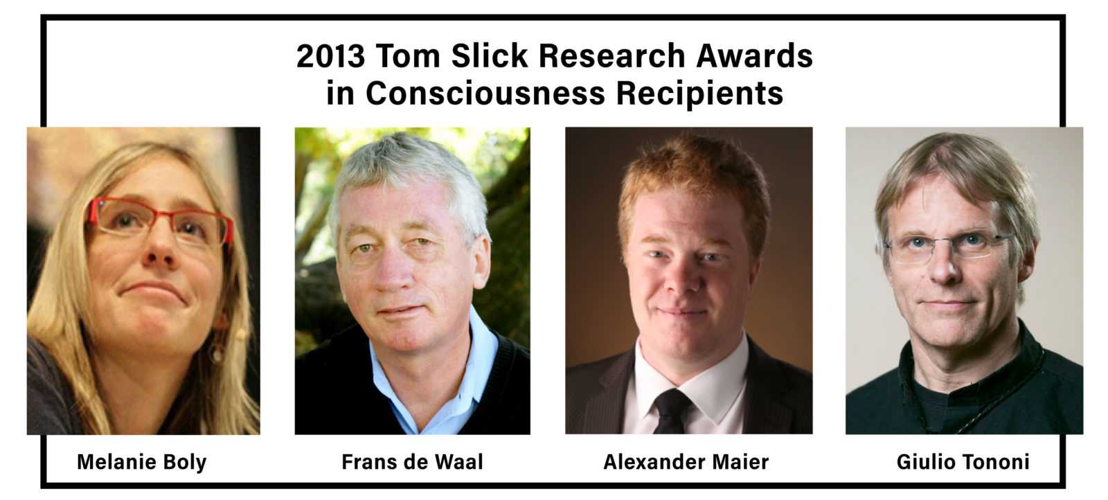 2013 Tom Slick Research Awards in Consciousness